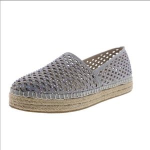 Steve Madden grey rhinestone espadrilles
